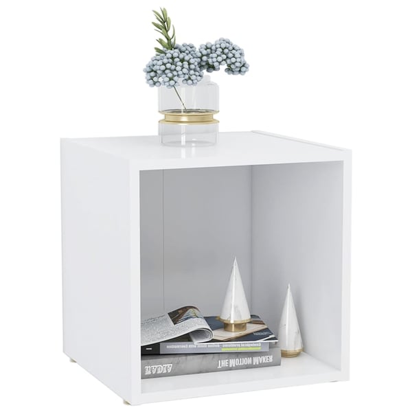 vidaXL TV-benk hvit 37x35x37 cm sponplate