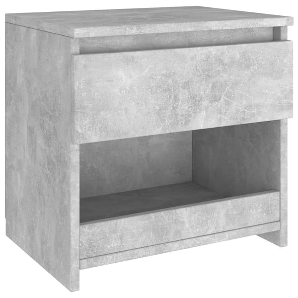 vidaXL sengebord 40x30x39 cm spånplade betongrå