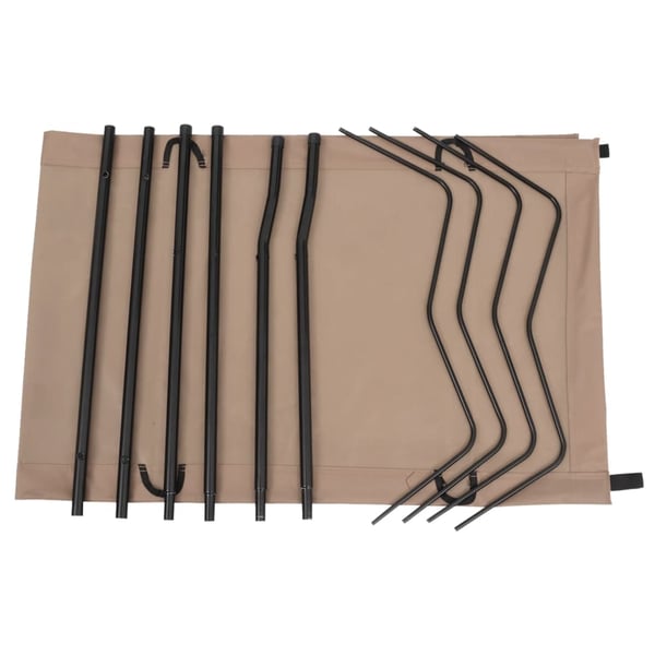 vidaXL Campingsenger 2 stk 180x60x19 cm oxfordstoff og stål gråbrun
