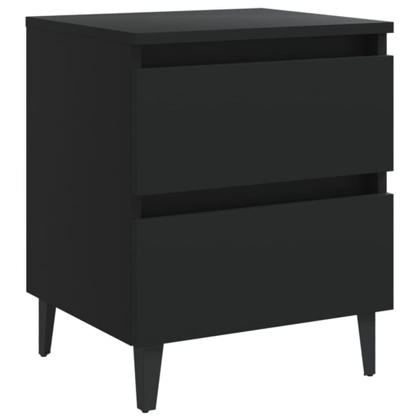 vidaXL Yöpöydät 2 kpl musta 40x35x50 cm lastulevy