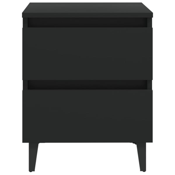 vidaXL Yöpöydät 2 kpl musta 40x35x50 cm lastulevy