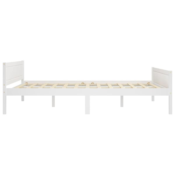 vidaXL sengestel 120x200 cm massivt fyrretræ hvid