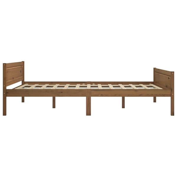 vidaXL Sengeramme heltre furu honningbrun 120x200 cm