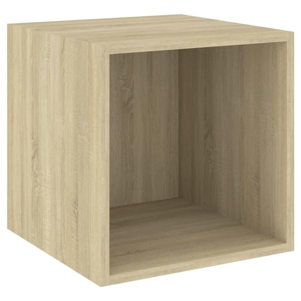 vidaXL vægskab 4 stk. 37x37x37 cm konstrueret træ sonoma-eg