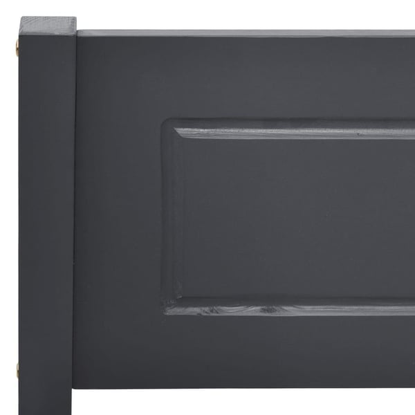 vidaXL Sengeramme heltre furu grå 200x200 cm