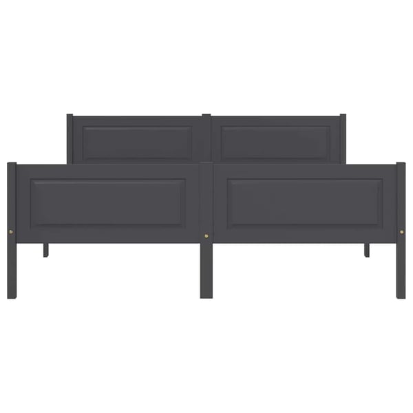 vidaXL Sengeramme heltre furu grå 160x200 cm