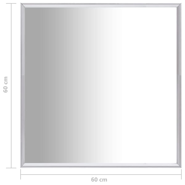 vidaXL Spegel silver 60x60 cm
