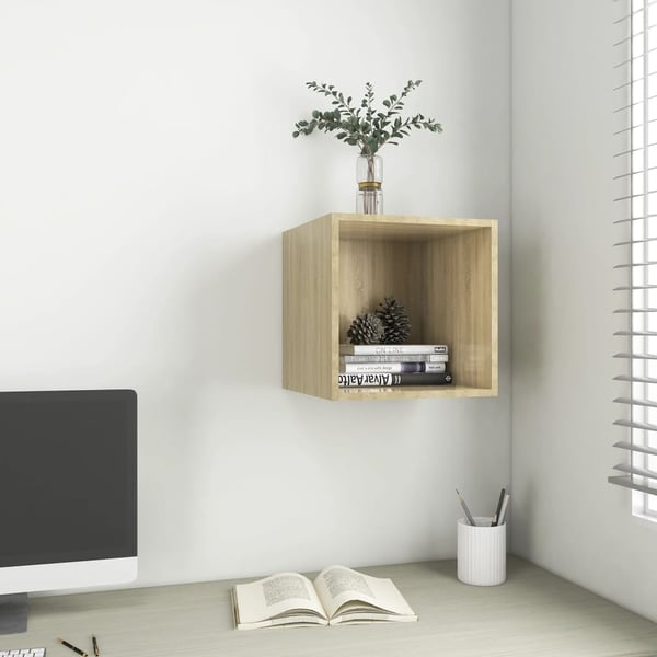 vidaXL vægskab 37x37x37 cm konstrueret træ sonoma-eg