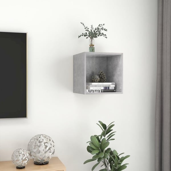 vidaXL vægskab 37x37x37 cm konstrueret træ betongrå