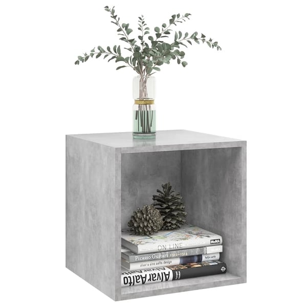 vidaXL vægskab 2 stk. 37x37x37 cm konstrueret træ betongrå