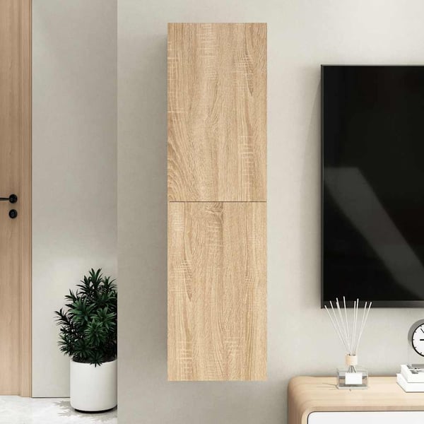 vidaXL TV-benk sonoma eik 30,5x30x110 cm konstruert tre