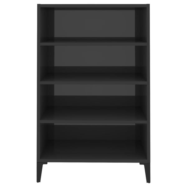 vidaXL skænk 57x35x90 cm spånplade grå højglans