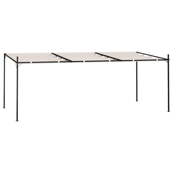 vidaXL havepavillon med udtrækkeligt tag 600x300x233 cm cremefarvet