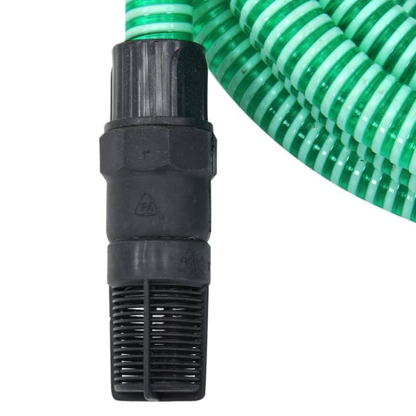 vidaXL Sugeslange med messingkoblinger grønn 1,1" 7 m PVC