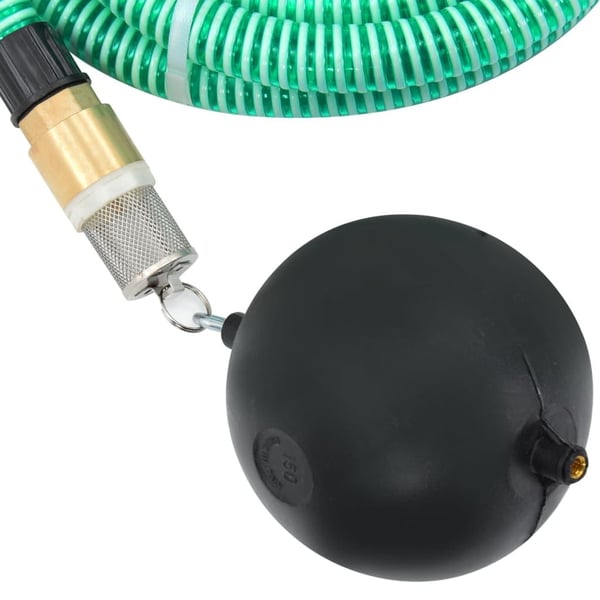vidaXL Sugeslange med messingkoblinger grønn 1,1" 10 m PVC