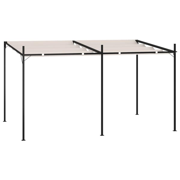 vidaXL havepavillon med udtrækkeligt tag 400x300x233 cm cremefarvet