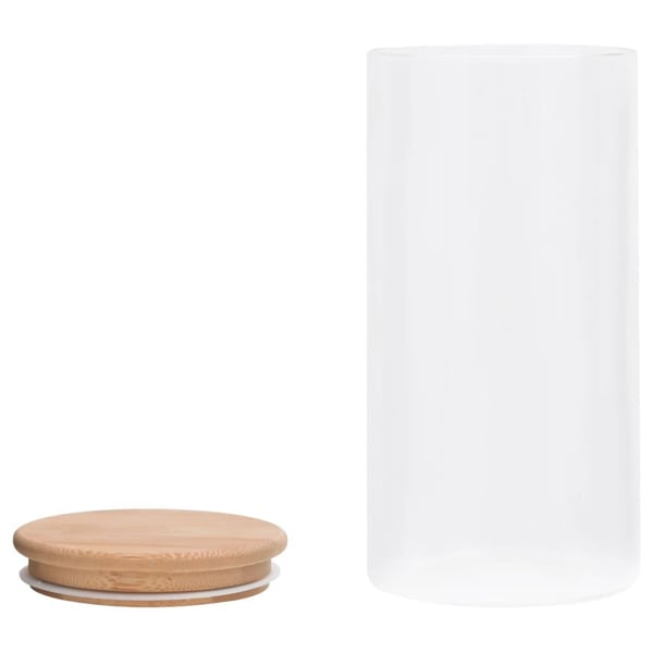 vidaXL opbevaringsglas med bambuslåg 4 stk. 1200 ml
