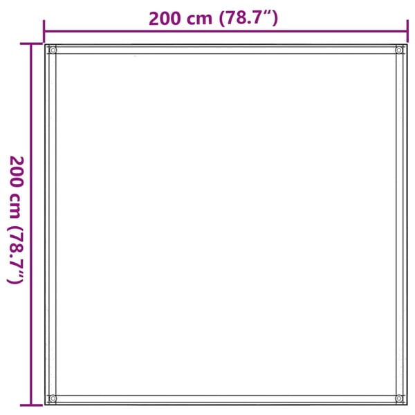 vidaXL Teltteppe 200x200 cm mørkegrønn