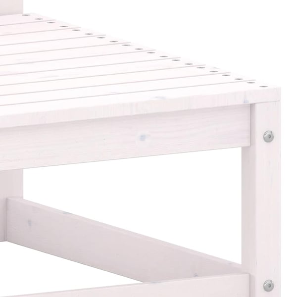 vidaXL Hagesofagruppe med puter 2 deler hvit heltre furu