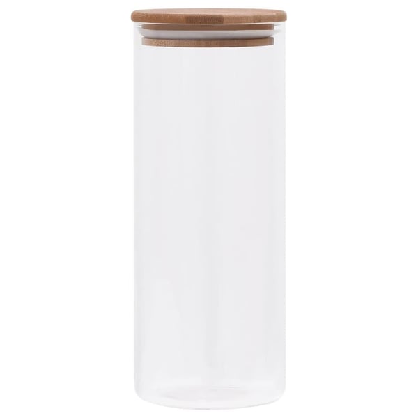 vidaXL opbevaringsglas med bambuslåg 6 stk. 1000 ml