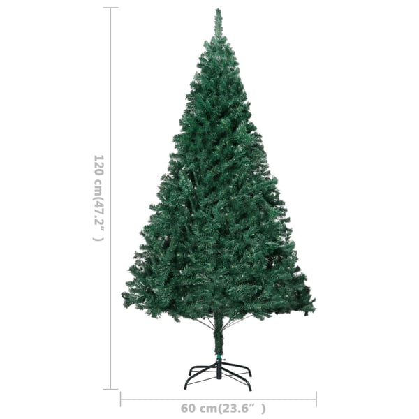 vidaXL Plastgran med tjocka grenar grön 120 cm PVC