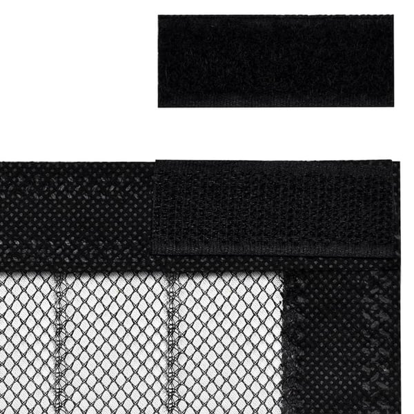 vidaXL Insektsgardiner for dør 2 stk med magnetblokker svart 230x160cm