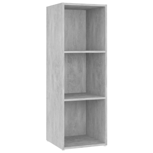 vidaXL TV-benker 3 stk betonggrå 107x35x37 cm sponplate