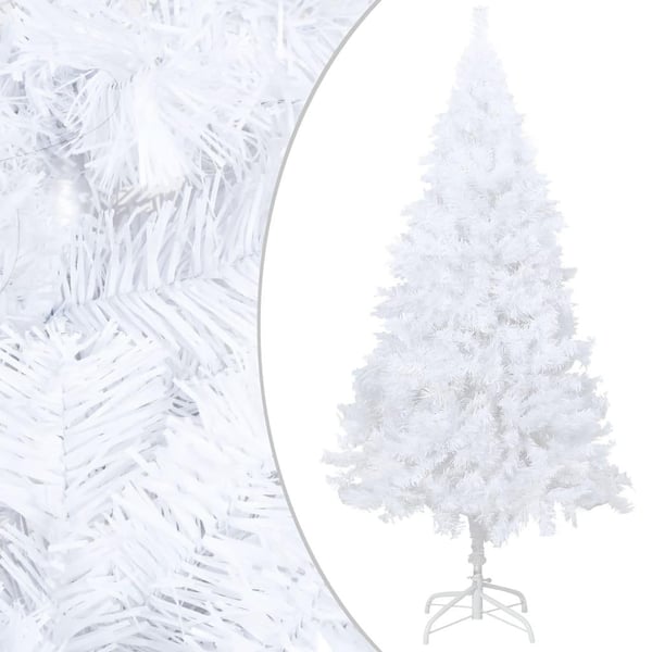 vidaXL Tekojoulukuusi paksuilla oksilla valkoinen 120 cm PVC