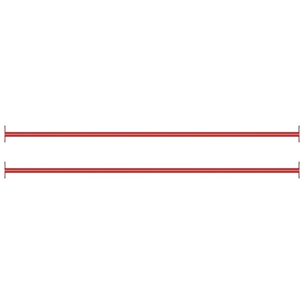 vidaXL Svingstenger 2 stk 125 cm stål rød