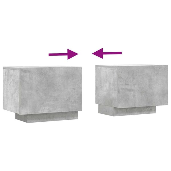 vidaXL TV-benk betonggrå 100x35x40 cm konstruert tre