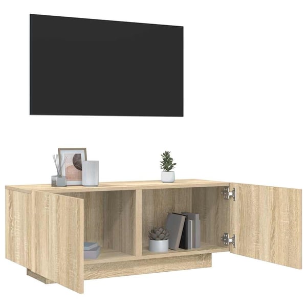 vidaXL TV-benk sonoma eik 100x35x40 cm konstruert tre