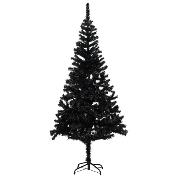vidaXL Tekojoulukuusi jalustalla musta 240 cm PVC