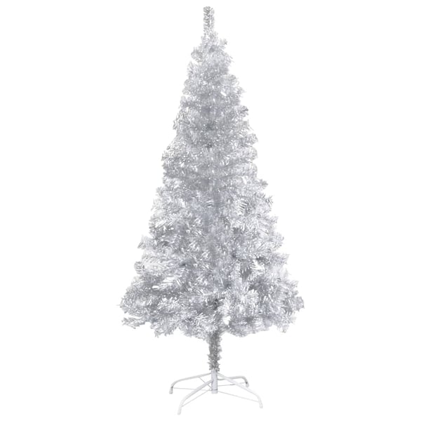 vidaXL Tekojoulukuusi jalustalla hopea 120 cm PET
