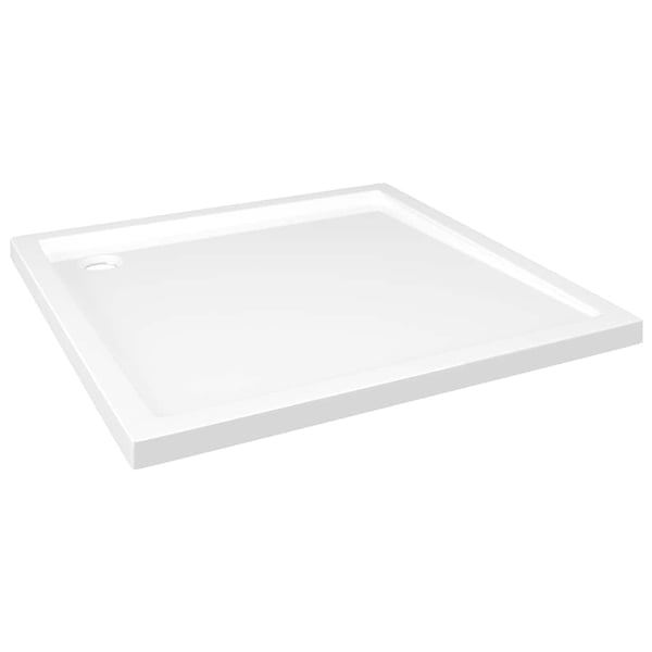 vidaXL Kvadratisk dusjbrett ABS hvit 80x80 cm