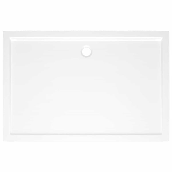 vidaXL brusekar 80x120 cm ABS rektangulært hvid