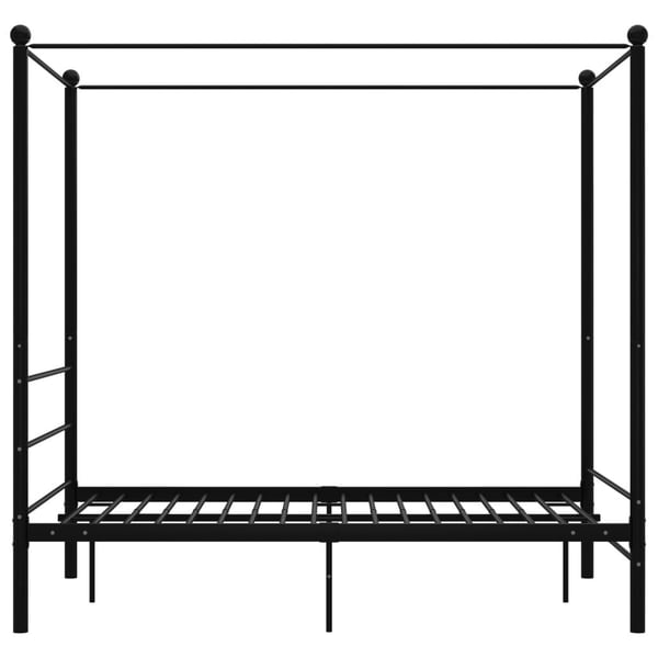 vidaXL Himmelsengeramme svart metall 140x200 cm