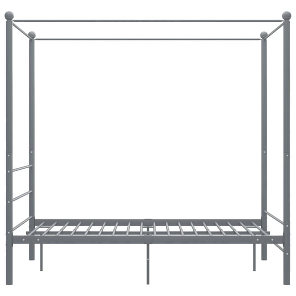 vidaXL Himmelsengeramme grå metall 140x200 cm
