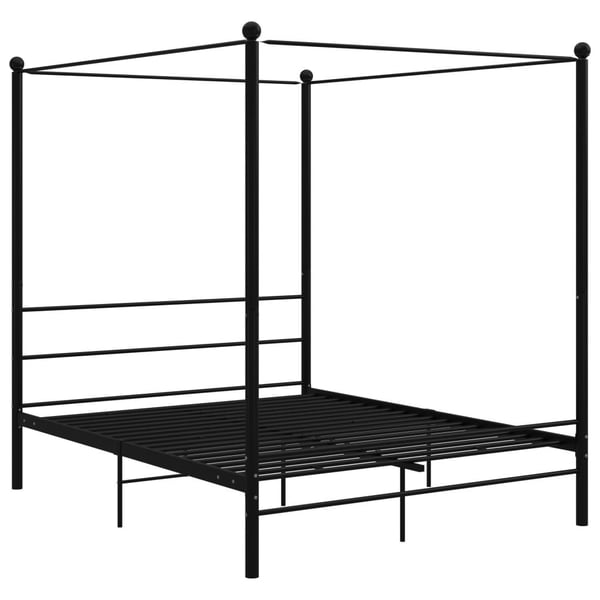 vidaXL sengestel til himmelseng 160x200 cm metal sort