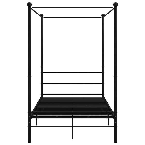 vidaXL Himmelsengeramme svart metall 120x200 cm