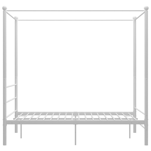vidaXL sengestel til himmelseng 120x200 cm metal hvid