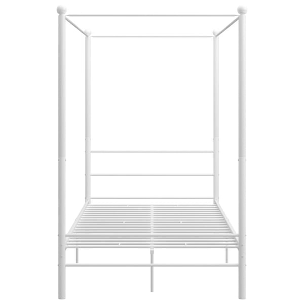 vidaXL sengestel til himmelseng 120x200 cm metal hvid