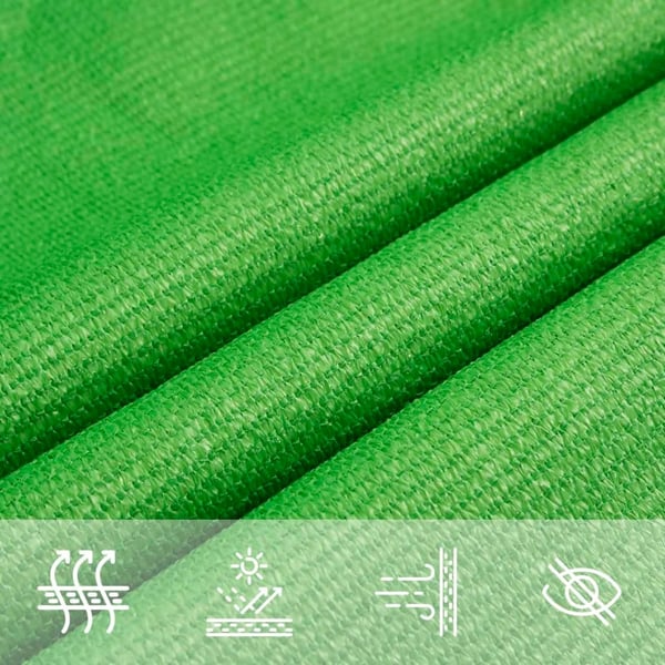 vidaXL solsejl 160 g/m² 2,5x2,5x3,5 m HDPE lysegrøn