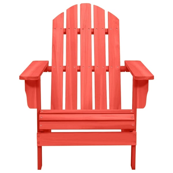 vidaXL Adirondack-puutarhatuoli täysi kuusi punainen