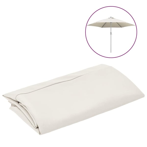 vidaXL udskiftningsdug til parasol 300 cm sandfarvet