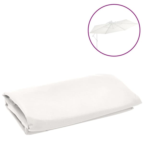 vidaXL Erstatningsstoff for hengeparasoll sandhvit 350 cm