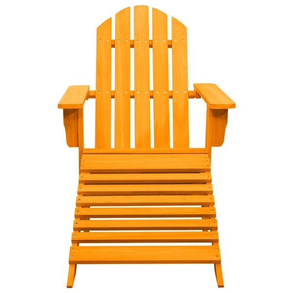 vidaXL Adirondack hagestol med ottoman heltre gran oransje