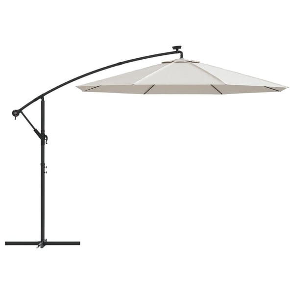 vidaXL Erstatningsstoff for hengeparasoll sandhvit 300 cm