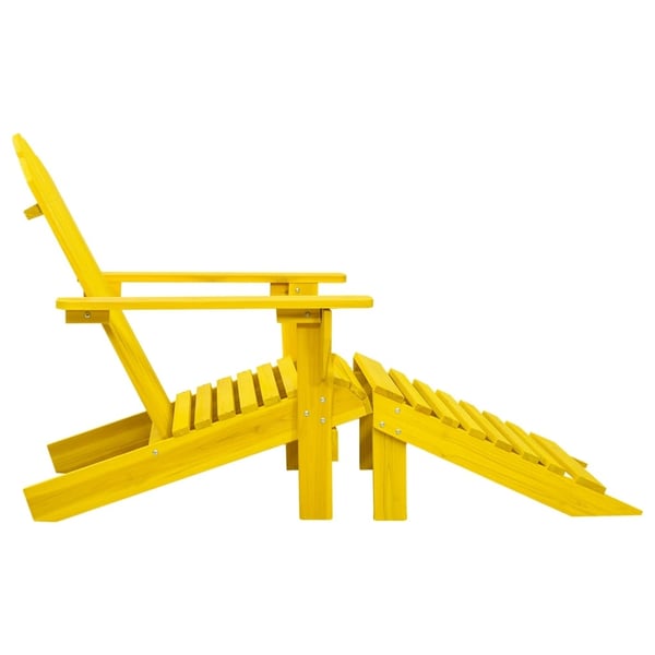 vidaXL Adirondack hagestol med ottoman heltre gran gul