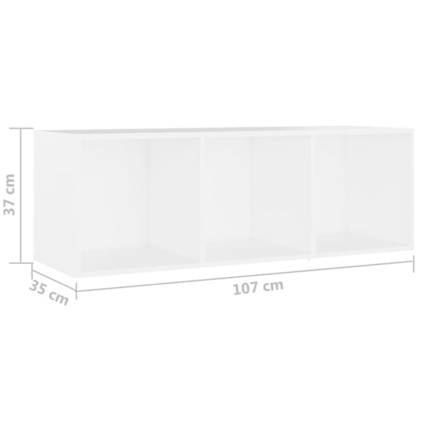vidaXL TV-benker 2 stk hvit 107x35x37 cm sponplate