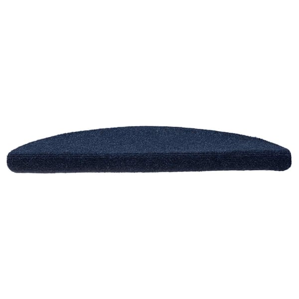 vidaXL Trappematter selvklebende 5 stk 56x17x3 cm marineblå halvrund